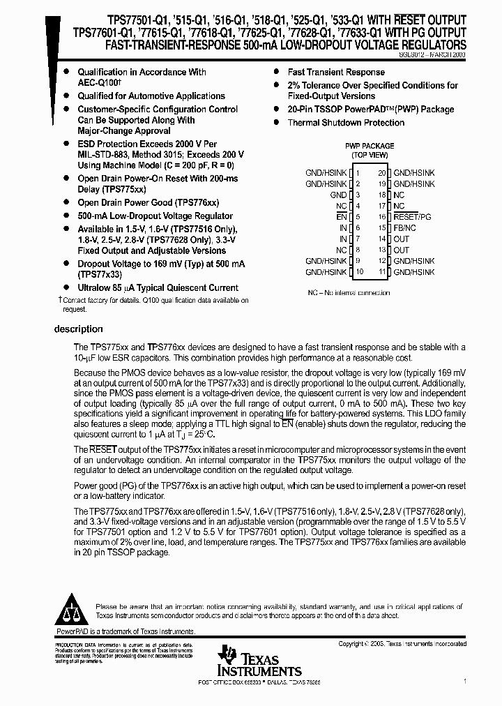 TPS77615-Q1_1170260.PDF Datasheet