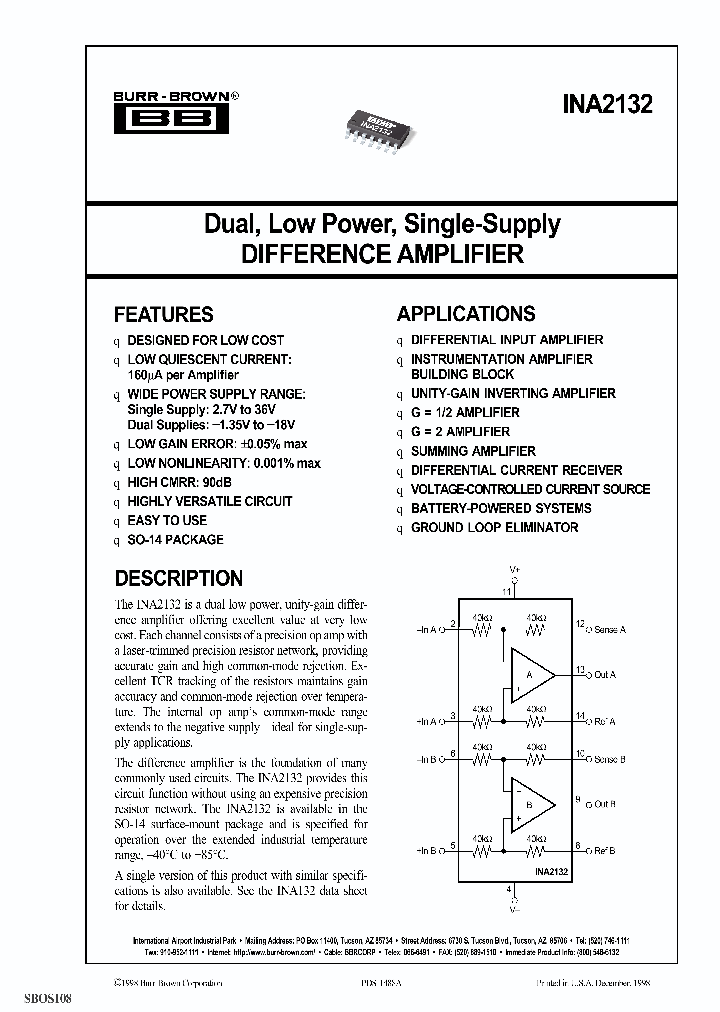 INA2132U2K5_1164490.PDF Datasheet