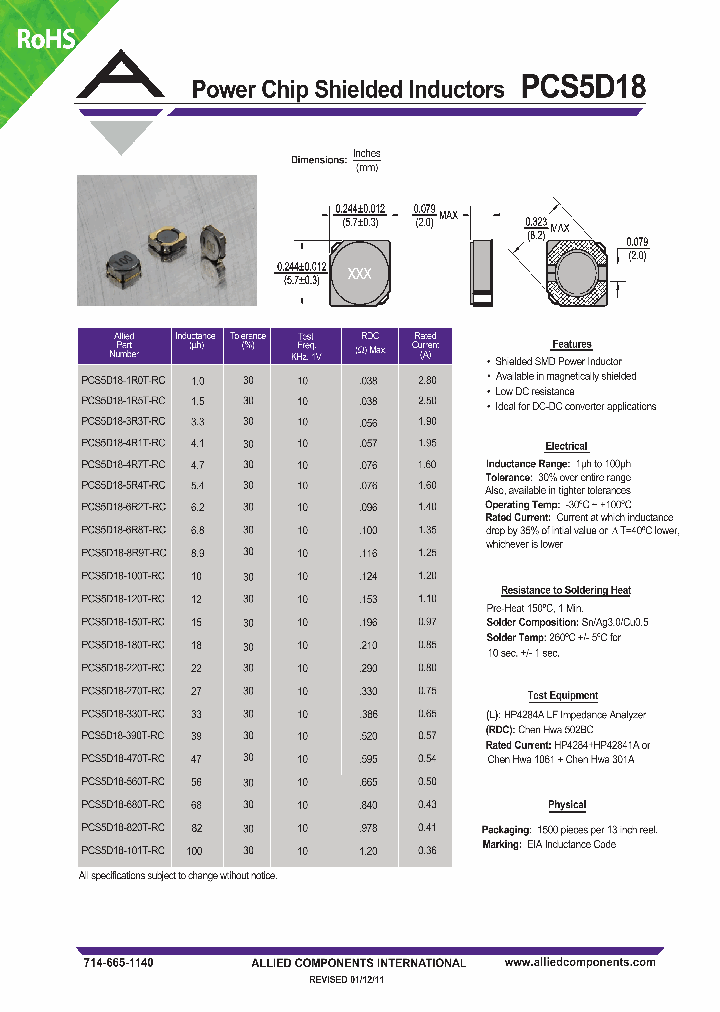 PCS5D18-1R0T-RC11_1695922.PDF Datasheet