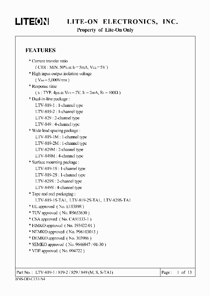 LTV819-2M_1186781.PDF Datasheet
