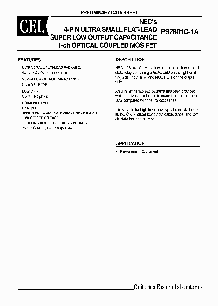 PS7801C-1A-F4_1192509.PDF Datasheet