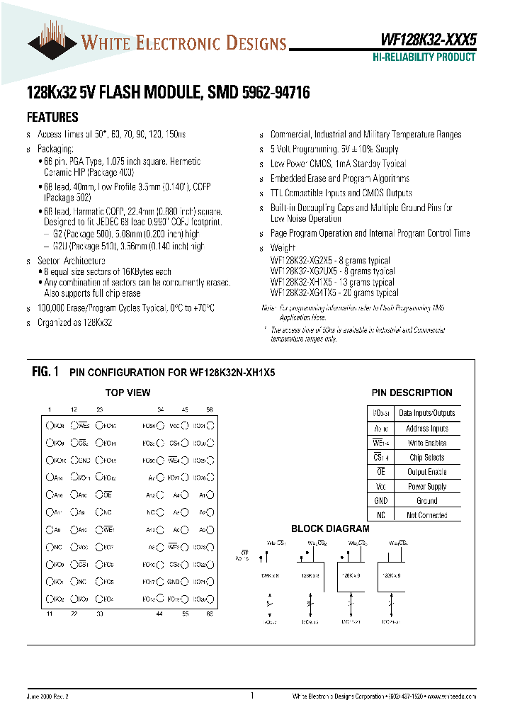 WF128K32_1174946.PDF Datasheet