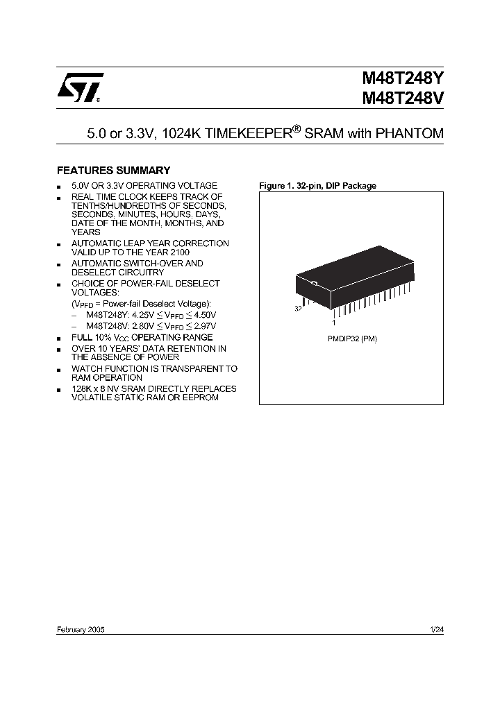 M48T248Y-70PM1_1697389.PDF Datasheet