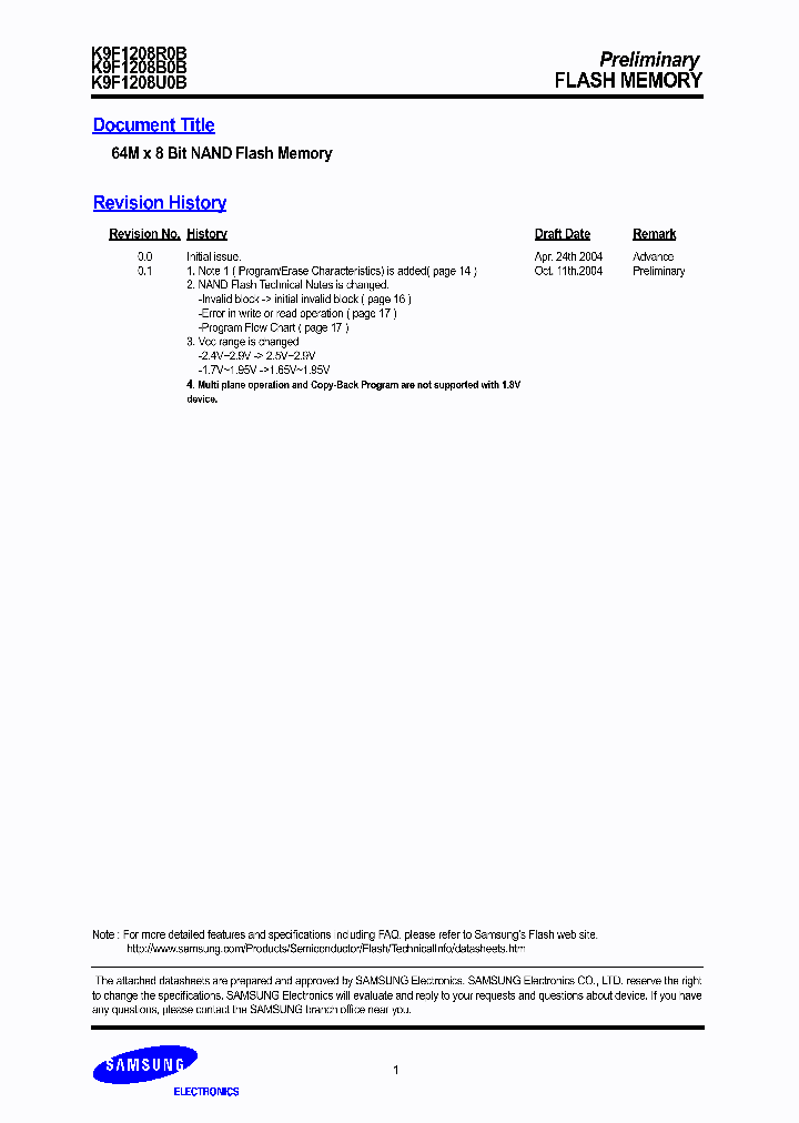 K9F1208D0B_1697841.PDF Datasheet