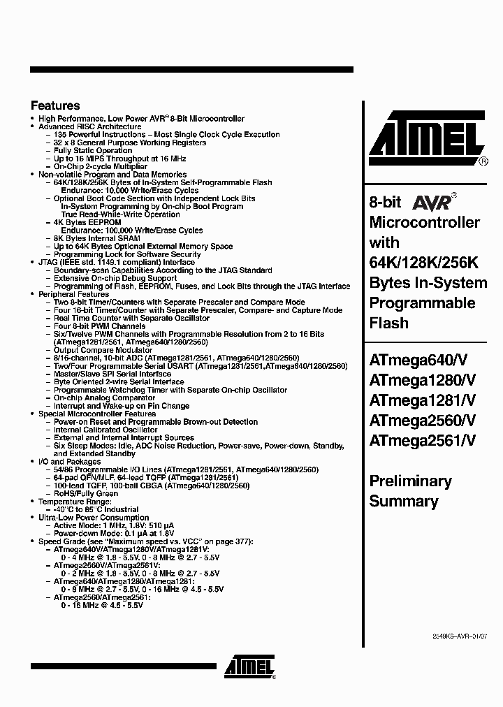 ATMEGA2561V-8AU_1203335.PDF Datasheet