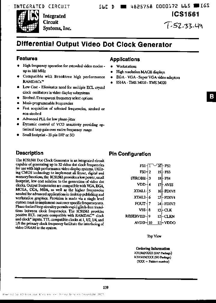 ICS1561M-706_1196257.PDF Datasheet
