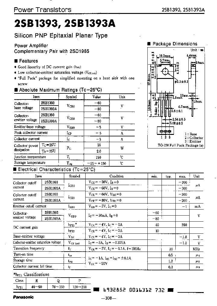 2SB1393P_1162110.PDF Datasheet