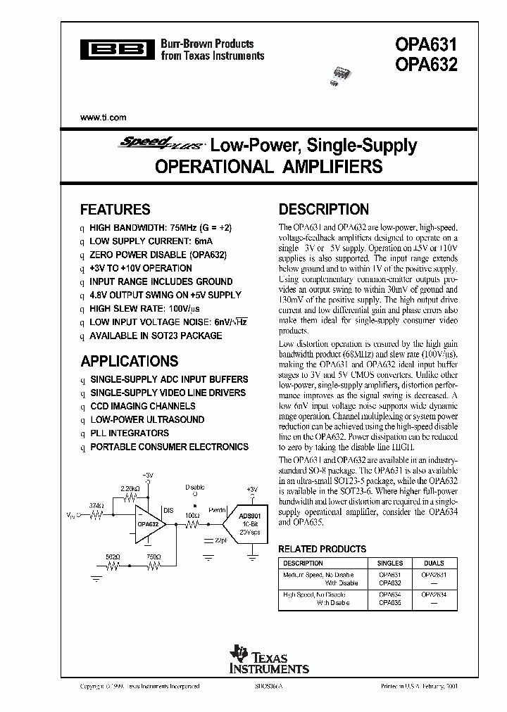 OPA631U2K5_1203105.PDF Datasheet