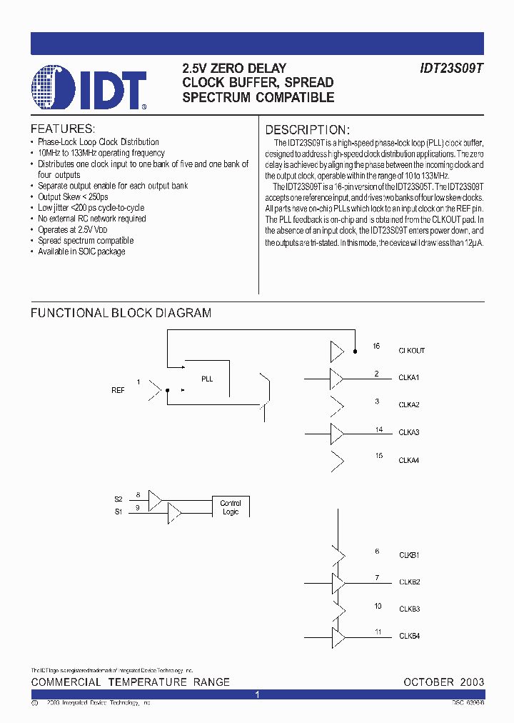 IDT23S09T-1DC_1698389.PDF Datasheet