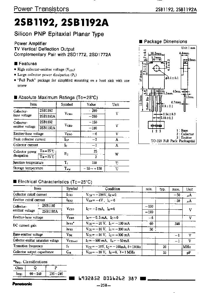 2SB1192Q_1187164.PDF Datasheet