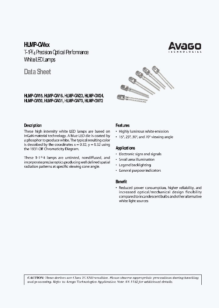 HLMP-CW30-SV0XX_1215967.PDF Datasheet