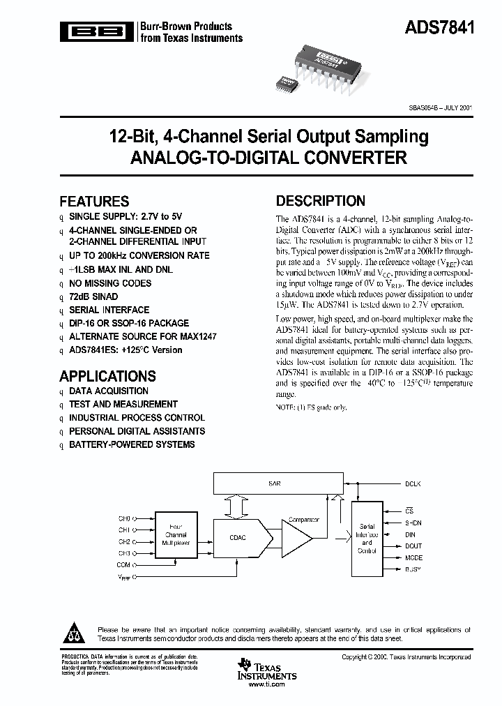 ADS7841EB2K5_1192888.PDF Datasheet