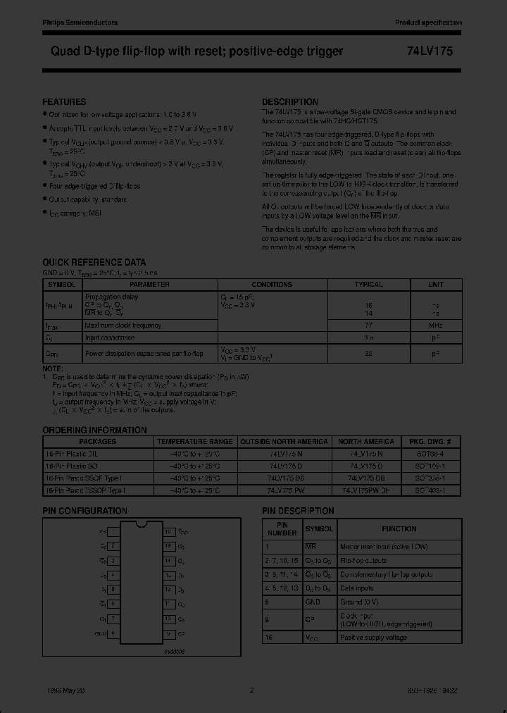 74LV175N_1228483.PDF Datasheet