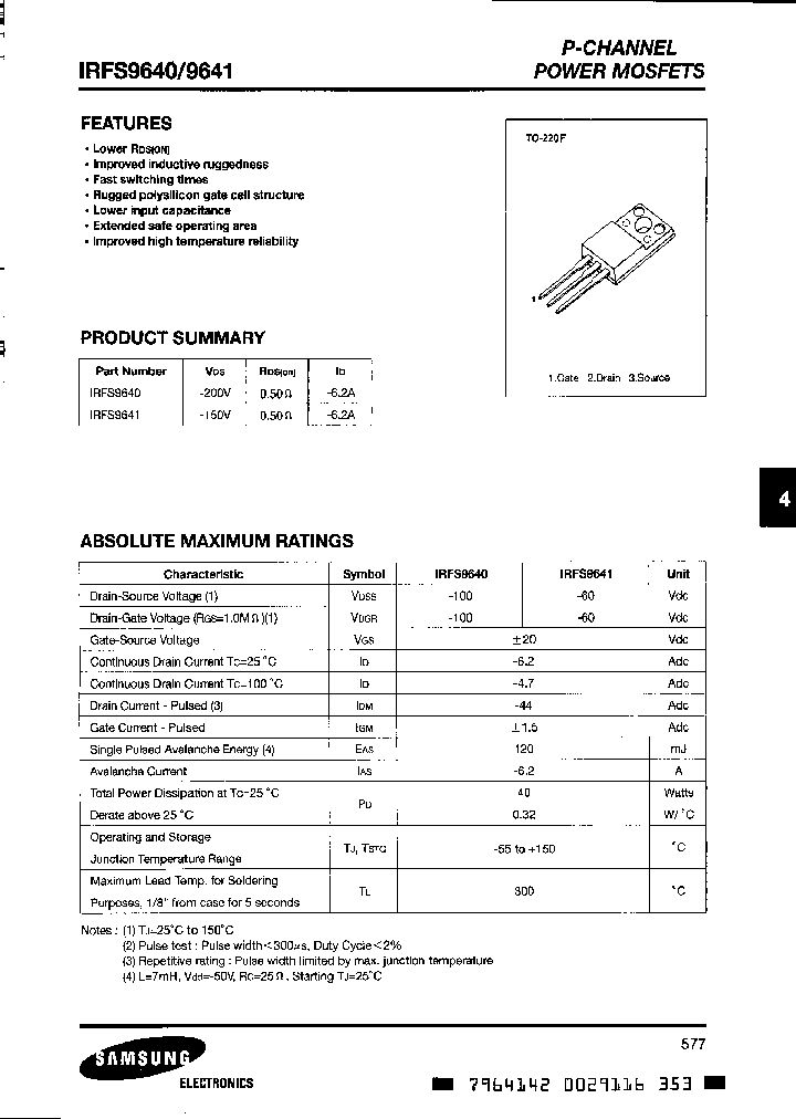 IRFS9640_1230937.PDF Datasheet