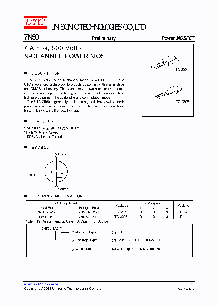 7N50L-TF1-T_1704088.PDF Datasheet
