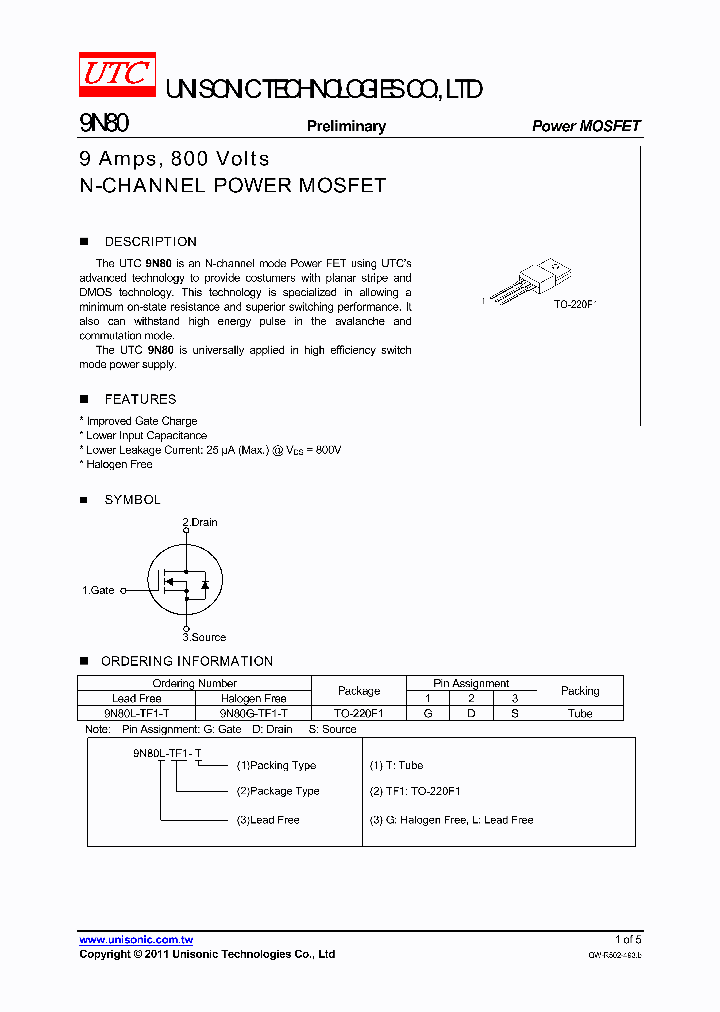 9N80L-TF1-T_1704094.PDF Datasheet