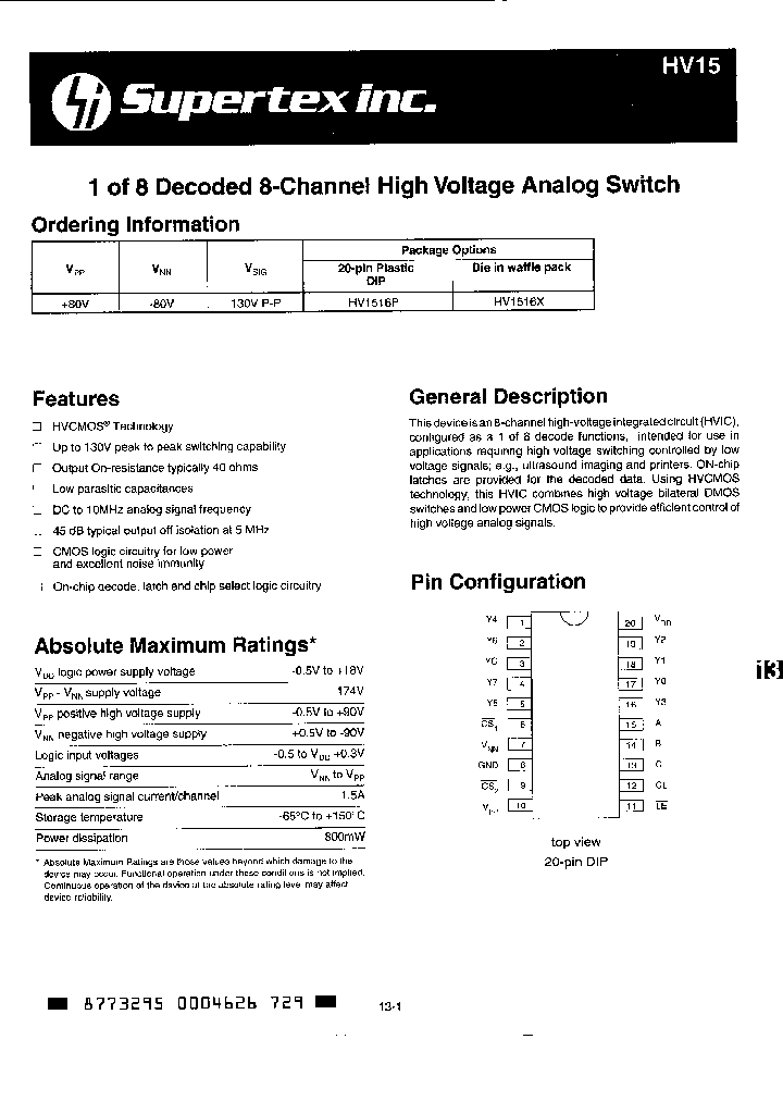 HV1516X_1232559.PDF Datasheet