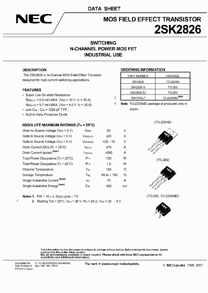 2SK2826-Z_1234151.PDF Datasheet