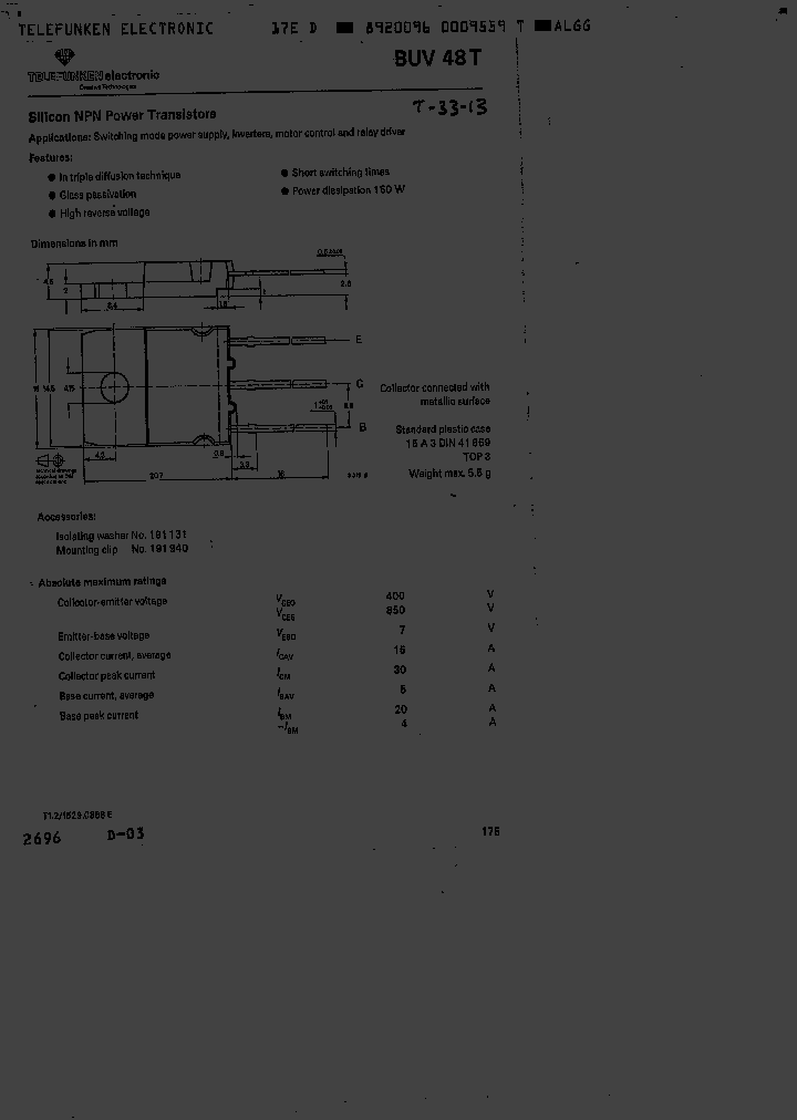 BUV48T_1246469.PDF Datasheet