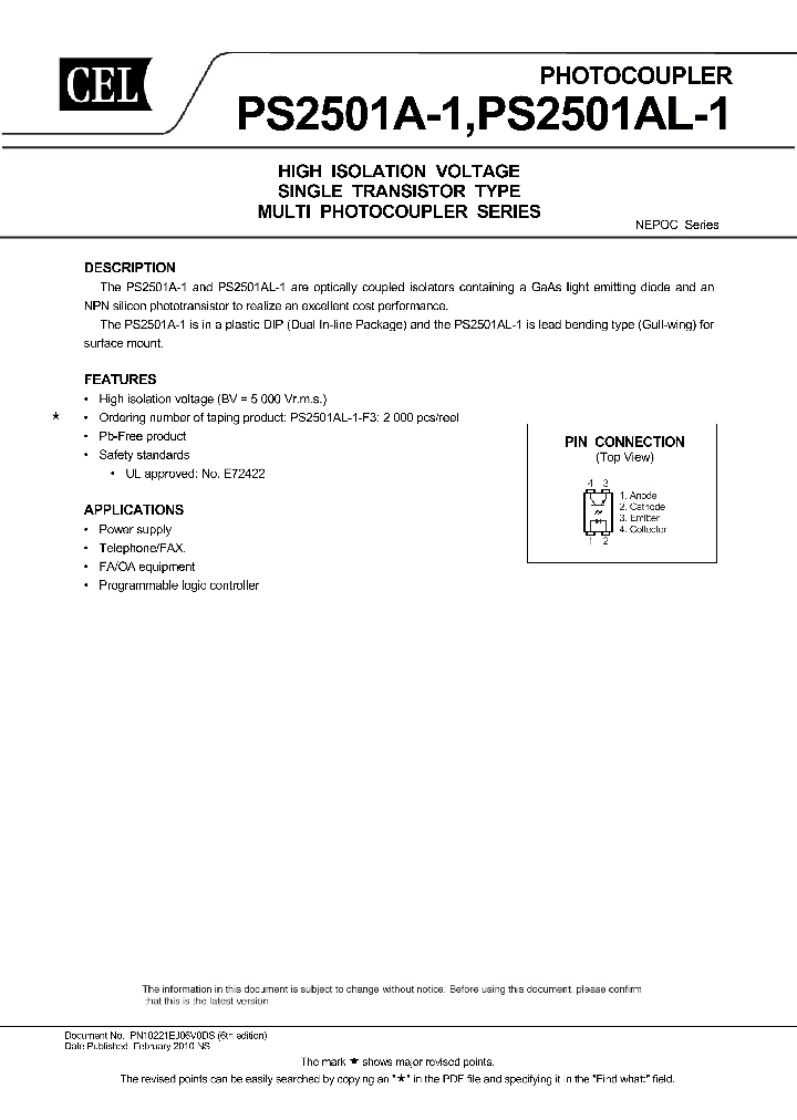 PS2501AL-1-E3-W-A_1260497.PDF Datasheet