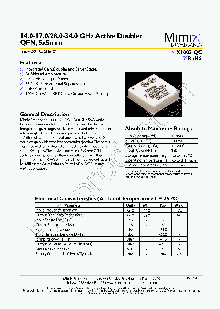 XX1003-QC-EV1_1260231.PDF Datasheet