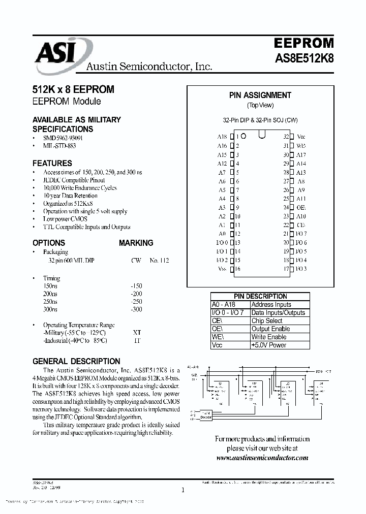 AS8E512K8CW-300XT_1262713.PDF Datasheet