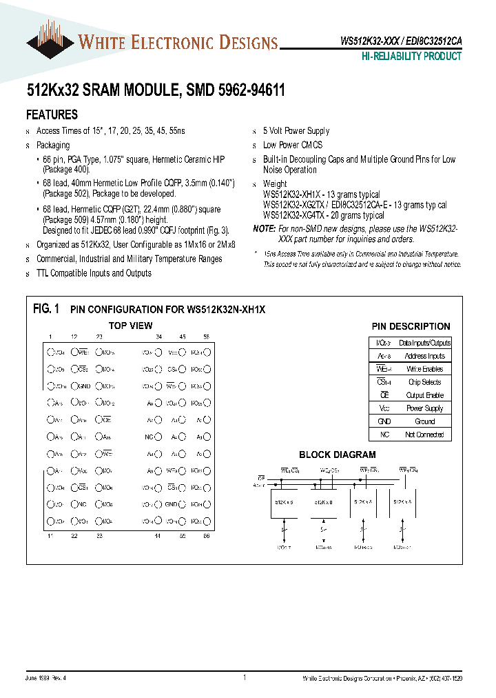 WS512K32-XXX_1279513.PDF Datasheet