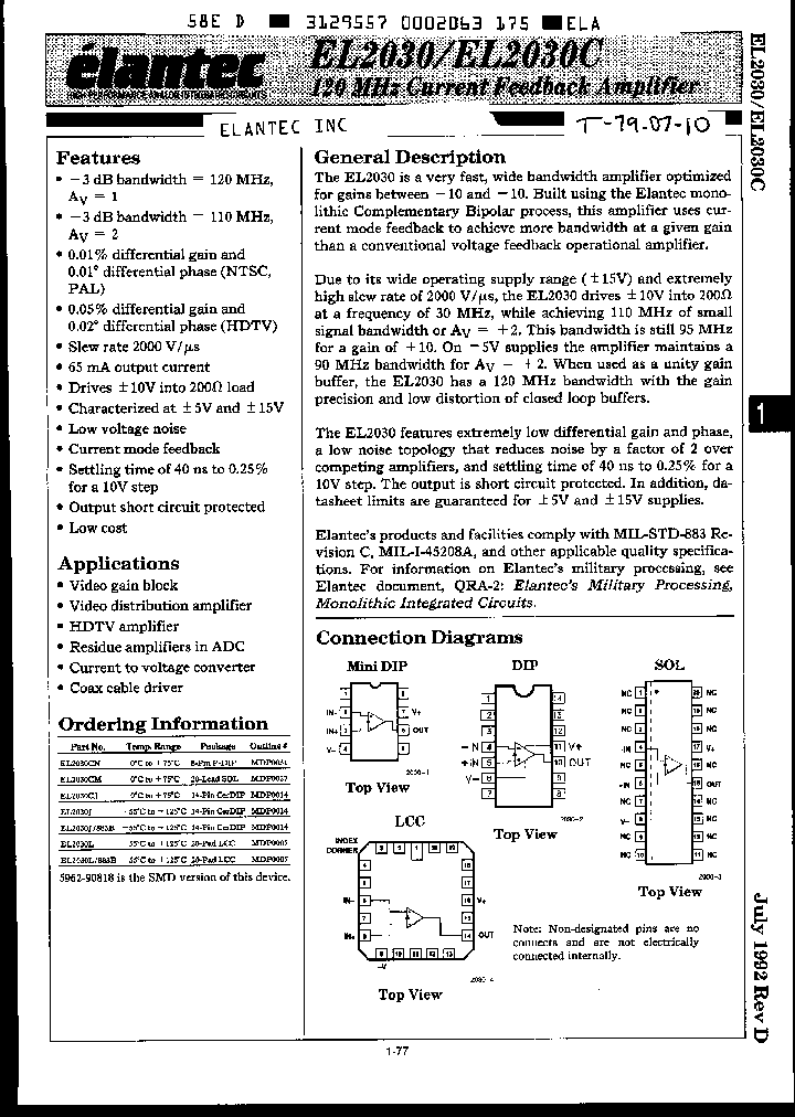 EL2030J883B_1265175.PDF Datasheet