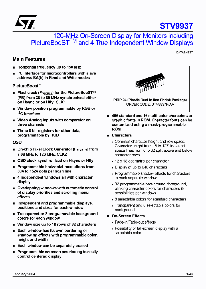 STV9937PAA_1288116.PDF Datasheet