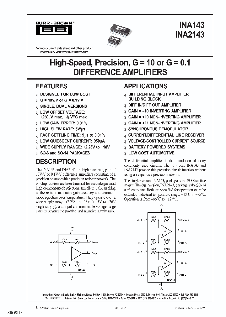 INA143U2K5_1292253.PDF Datasheet