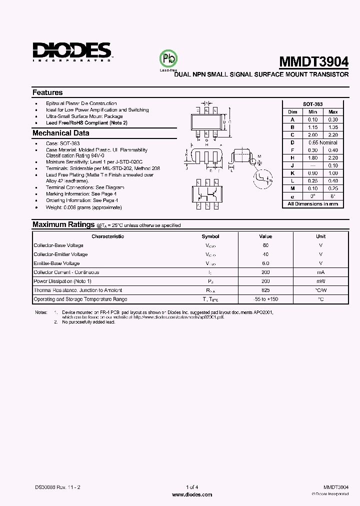 MMDT3904-7-F_1297725.PDF Datasheet