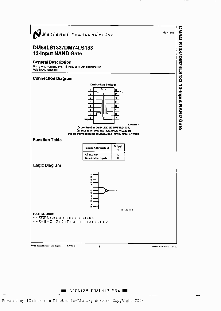 DM54LS133E883_1289964.PDF Datasheet