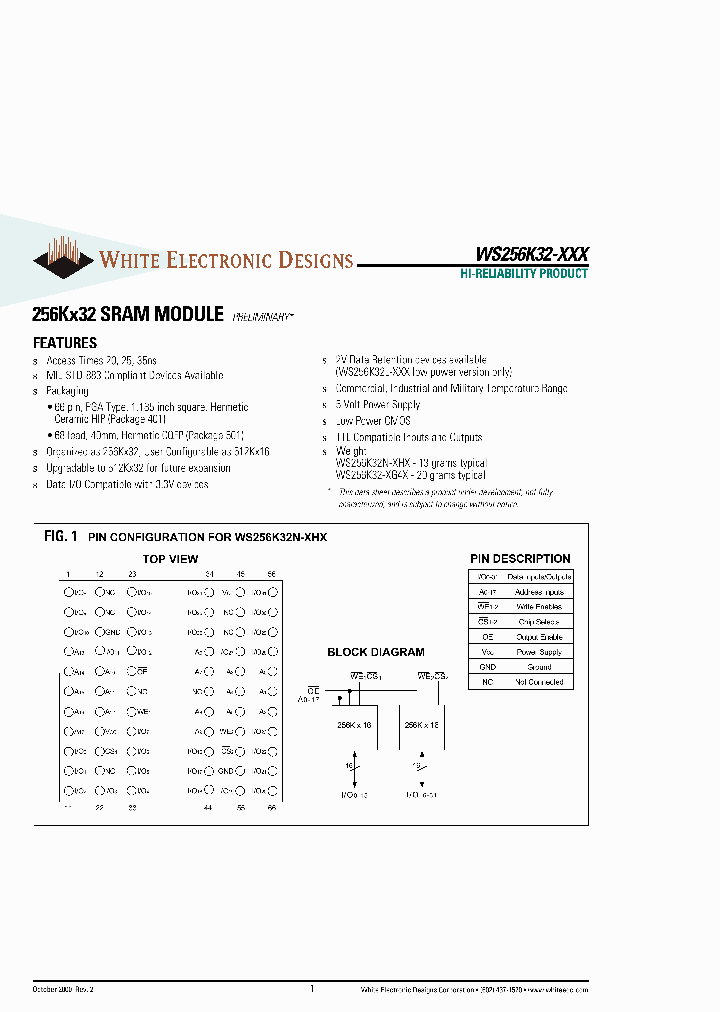 WS256K32-XXX_1279512.PDF Datasheet