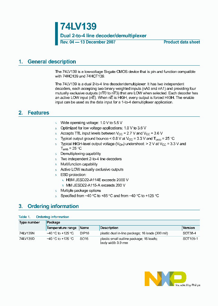 74LV139N112_1288768.PDF Datasheet