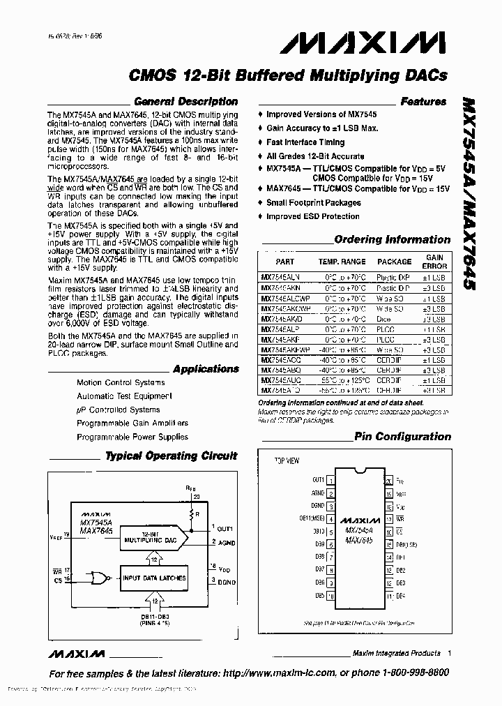 AD7545AKD_1309615.PDF Datasheet