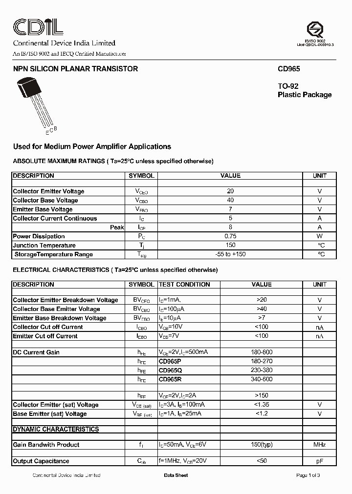 CD965Q_1322593.PDF Datasheet