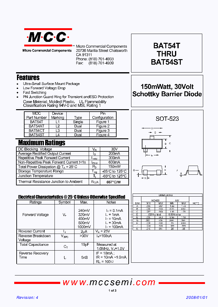 BAT54T-TP_1317691.PDF Datasheet