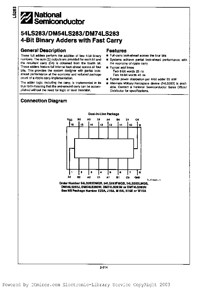 DM54LS283E883_1289968.PDF Datasheet