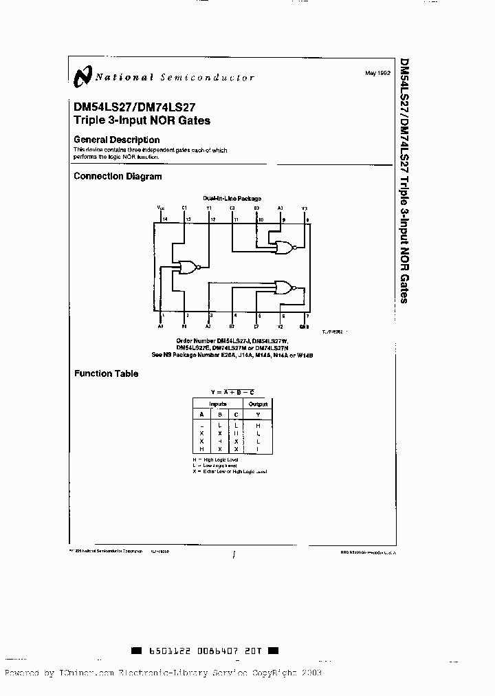 DM54LS27E883_1335726.PDF Datasheet