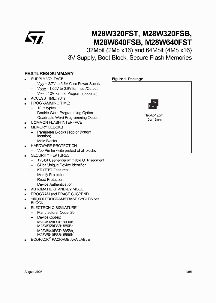 M28W320FST_1334303.PDF Datasheet