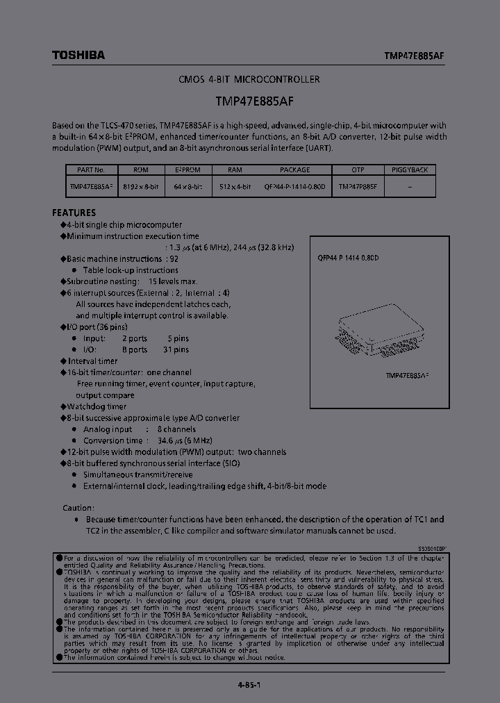 TMP47E885AF_1335723.PDF Datasheet