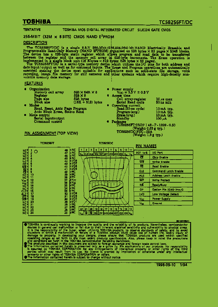 TC58256DC_1339233.PDF Datasheet