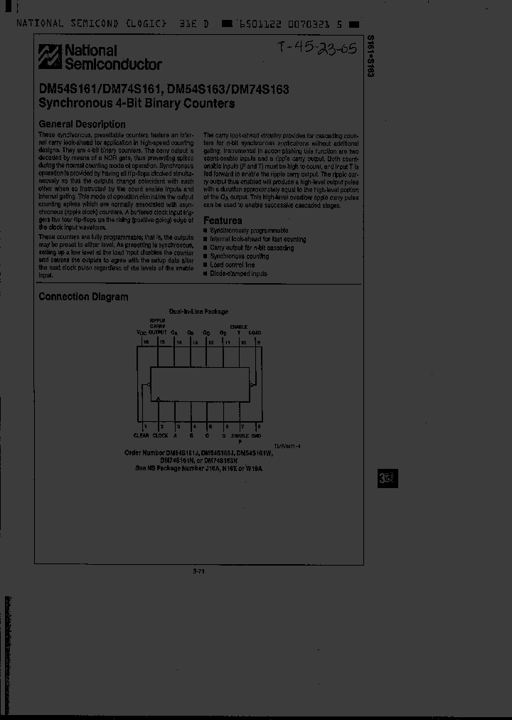 DM54S161W883_1352912.PDF Datasheet