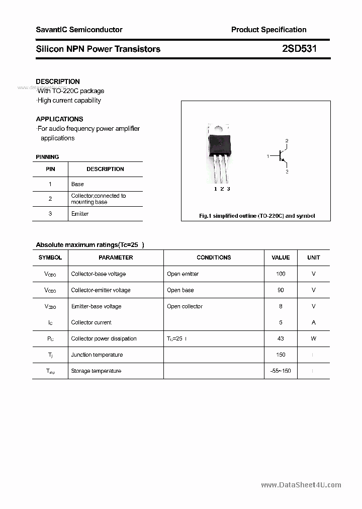 2SD531_1710563.PDF Datasheet