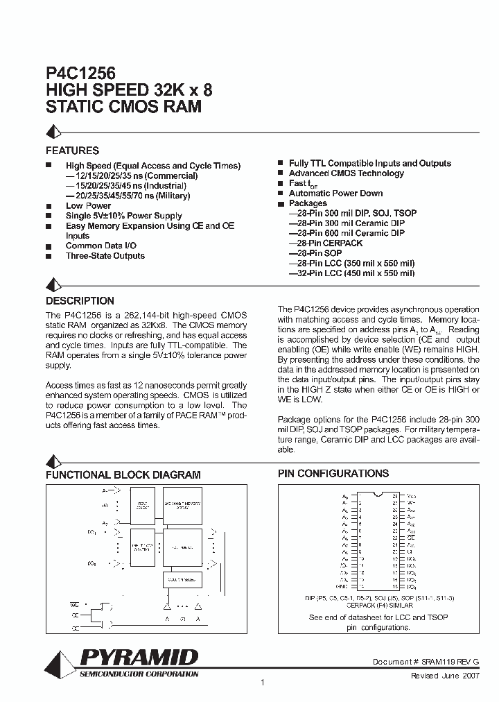 P4C1256-15SMLF_1351511.PDF Datasheet