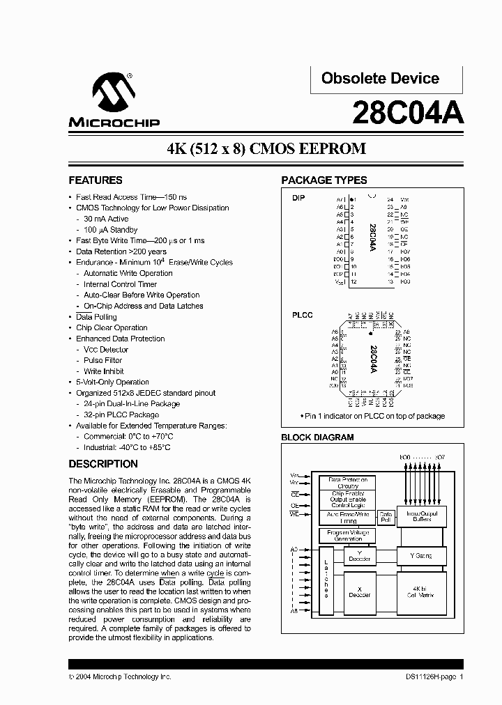 28C04AFTIL_1360480.PDF Datasheet