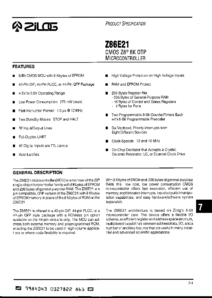 Z86E2116FSC_1364458.PDF Datasheet
