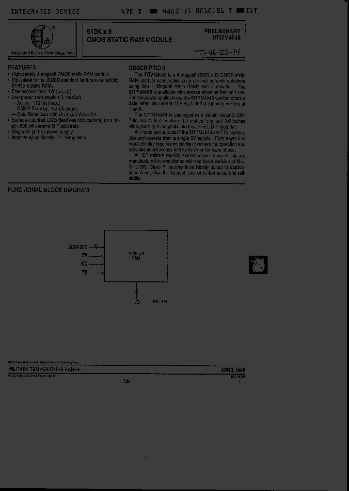 IDT7M4048L100CB_1375530.PDF Datasheet