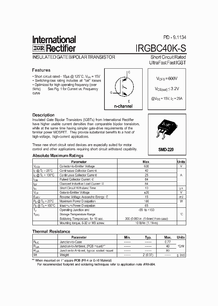 IRGBC40K-S_1370754.PDF Datasheet