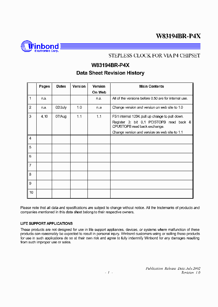 W83194BR-P4X_1379981.PDF Datasheet